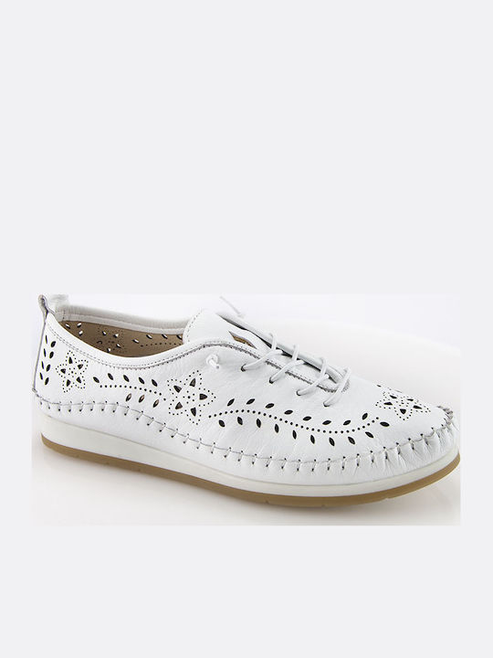 Leder Damen Mokassins in Tabac Braun Farbe
