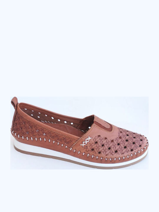 Leder Damen Mokassins in Silber Farbe