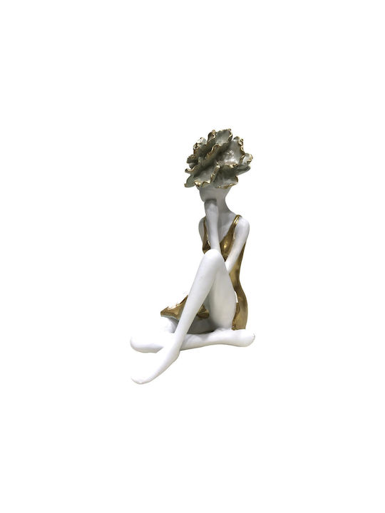 Zen Collection Διακοσμητική Φιγούρα Πολυρητίνης Κοπέλα 10.5x16.5x24.5cm