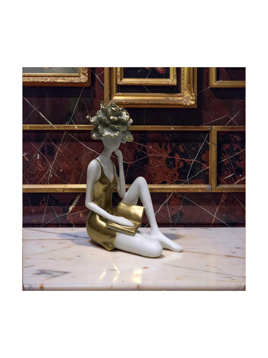 Zen Collection Διακοσμητική Φιγούρα Πολυρητίνης Κοπέλα 10.5x16.5x24.5cm