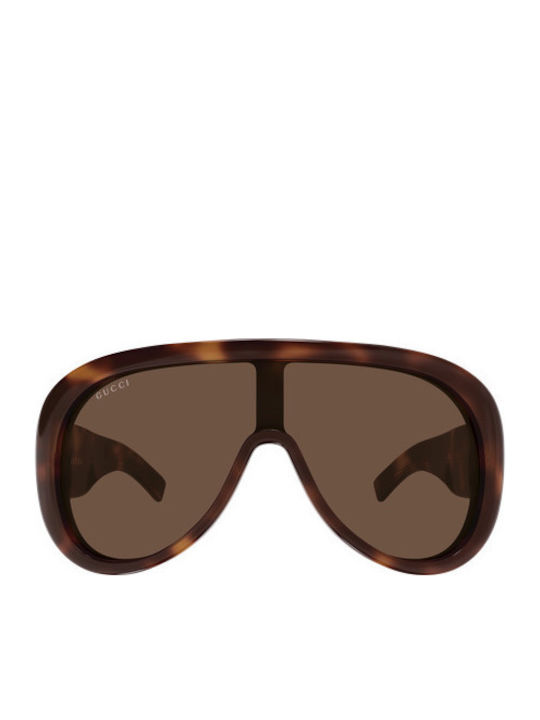 Gucci Unisex Sunglasses with Brown Horn-Rimmed Frame and Brown Lenses GG2164S 002