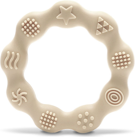 Lorelli Natural Teething Ring Teethers & Teething Relief BPA Free Silicone for 0 m+