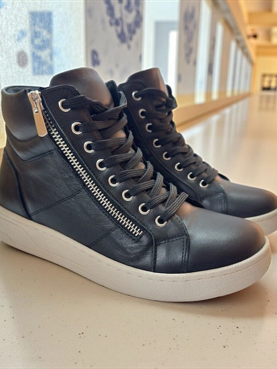 Leather Women's Ankle Boots Black