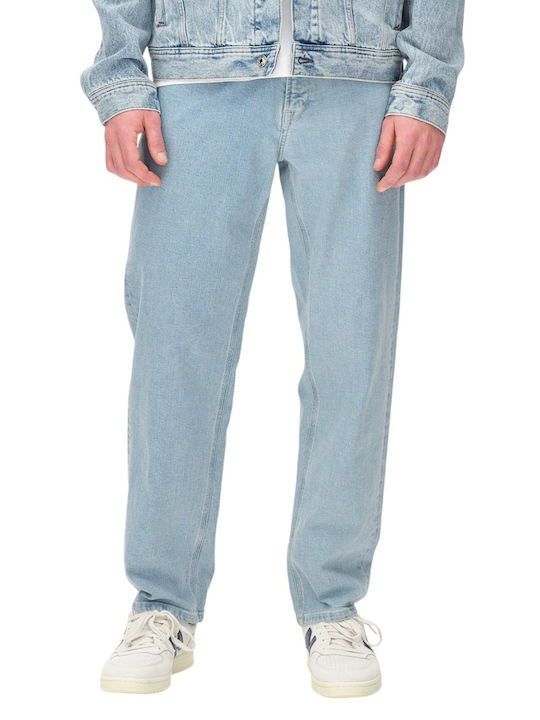 Men's Jeans Pants Elastic Blue