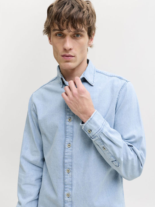 Μακρυμάνικo Τζιν Πουκάμισο Blue Denim