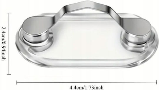 Suport Magnetic Clip Pentru Ochelari Zola Multifuncțional Oțel Abs 4 4 X 2 4 Cm Transparent