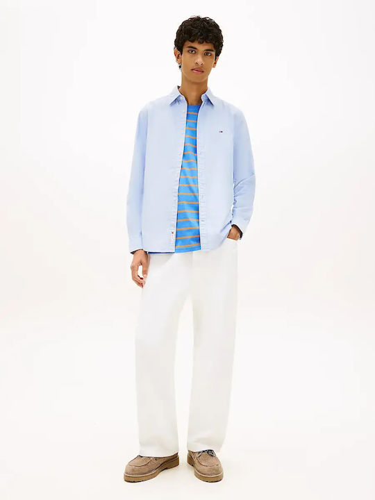 Long Sleeve Cotton Shirt Light Blue