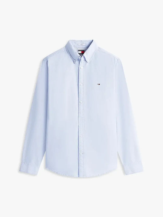 Long Sleeve Cotton Shirt Light Blue