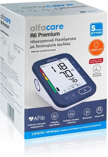 Digital Blutdruckmessgerät Sprachfunktion Alfacare R6 Premium