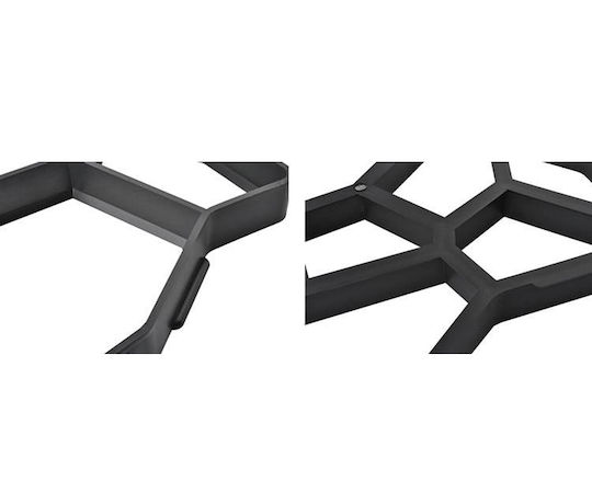 Matriță Pentru Pardoseli Din Beton Zola Model Neregulat Reutilizabil Din Plastic 45 X 45 X 4.5 Cm Negru