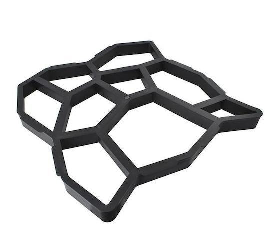 Matriță Pentru Pardoseli Din Beton Zola Model Neregulat Reutilizabil Din Plastic 45 X 45 X 4.5 Cm Negru