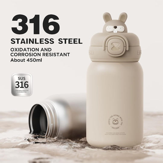 Zoy Zoii Kids Thermos Water Bottle E8 450ml Bunny