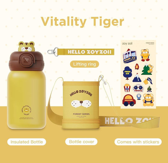 Zoy Zoii Kids Thermos Water Bottle E8 450ml Tiger