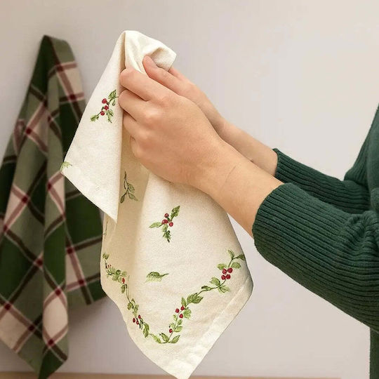 Комплект Хавлиени Кърпи За Кухня Holly Памучни Дизайн Мащерка И Каре 2 Бройки Pgst0065