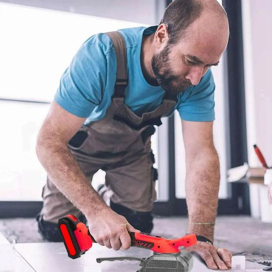 Ventuză Vibrantă Pentru Plăci Ceramice Zola 5 Niveluri de Aspirație 80 Kg Putere de Aspirație 2 Baterii 21 V Diametru 130 Mm Mănuși 4 Răzuitoare Cutie de Depozitare