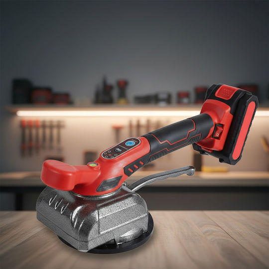 Ventuză Vibrantă Pentru Plăci Ceramice Zola 5 Niveluri de Aspirație 80 Kg Putere de Aspirație 2 Baterii 21 V Diametru 130 Mm Mănuși 4 Răzuitoare Cutie de Depozitare