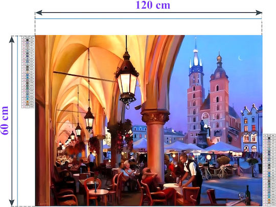 Mosaic De Diamante XXL Gobelin Peisaj Oraș Vechi Cracovia 120 X 60 Cm