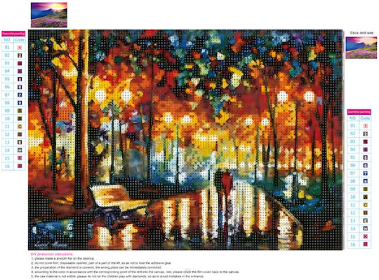 Mosaic Diamant Xxl Gobelin Zola Peisaj De Toamnă 120 X 60 Cm
