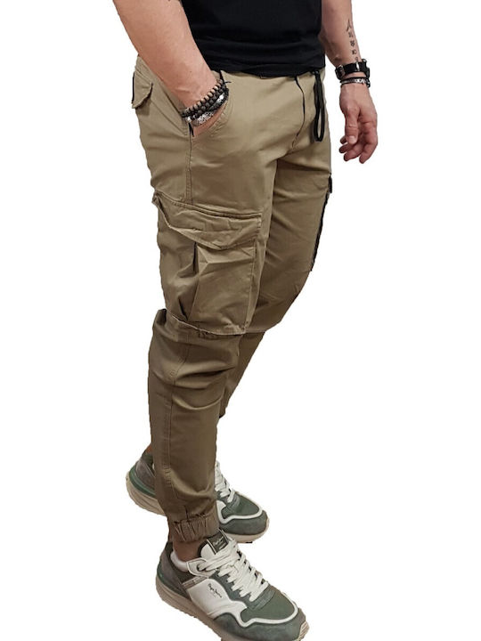 Herrenhose Cargo Elastisch Beige