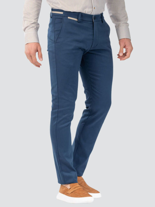 Como Ανδρικό Παντελόνι Ελαστικό Regular Fit Navy
