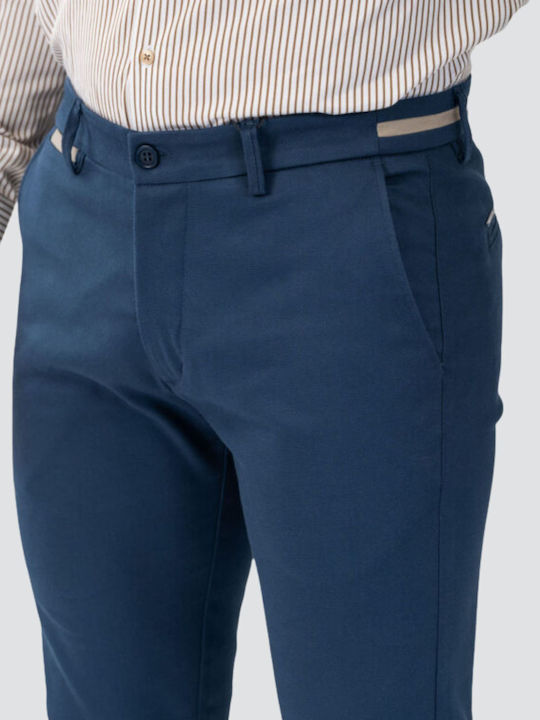 Como Ανδρικό Παντελόνι Ελαστικό Regular Fit Navy