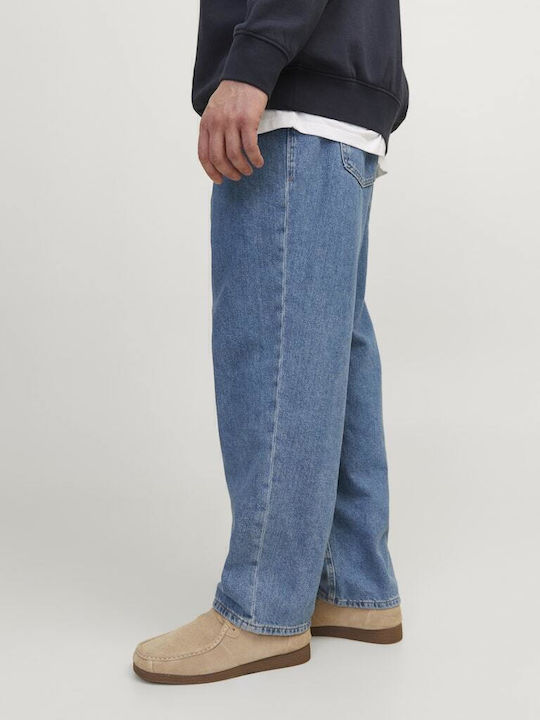 Herren Jeanshose Elastisches mit Entspannter Gerader Anwendung Blau