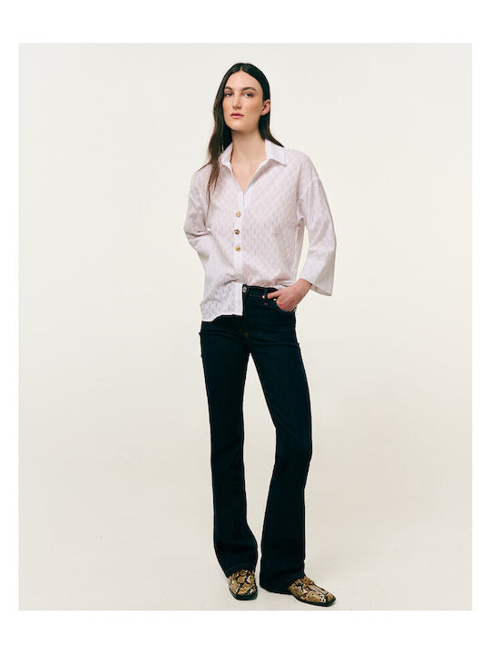 Long Sleeve Women's Shirt Ecru