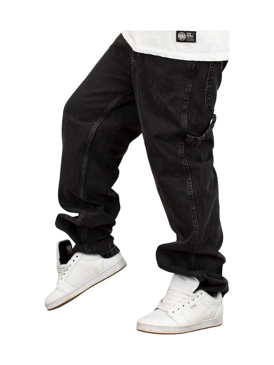 Ανδρικό Παντελόνι Τζιν με Loose Baggy Εφαρμογή Black