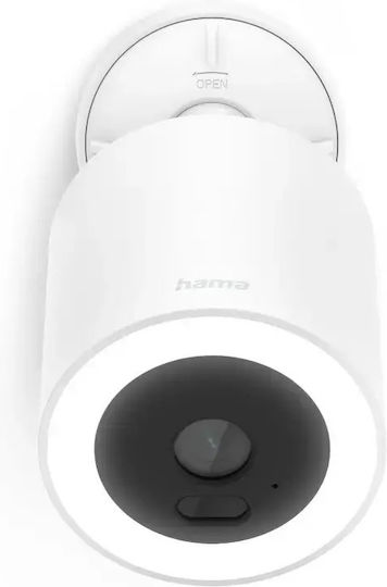 HAMA 01386989 IP Surveillance Camera Wi-Fi Waterproof Battery Powered with Microphone