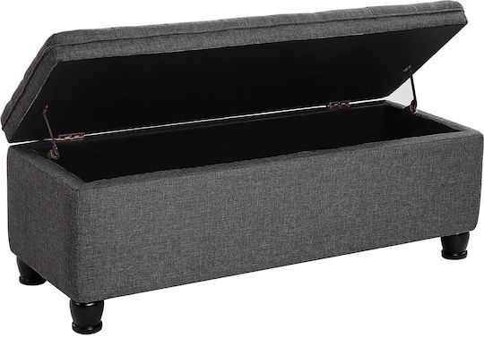 Ταμπουρέ με Αποθηκευτικό Χώρο Γκρι 118x45x45εκ. Ταμπουρέ με Αποθηκευτικό Χώρο Γκρι 118x45x45εκ.