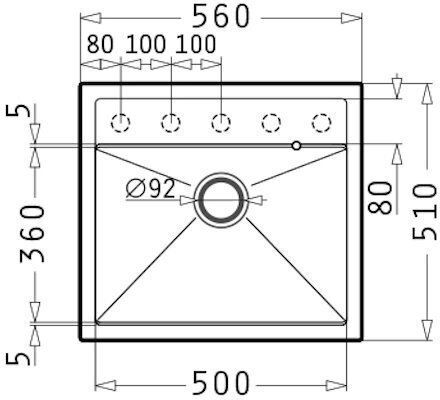 Pyramis Ithaka 1b Ένθετος από Συνθετικό Γρανίτη Μ56xΠ51cm