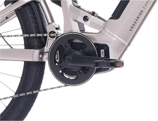 Rock Machine 29" Ασημί Ηλεκτρικό Ποδήλατο Trekking