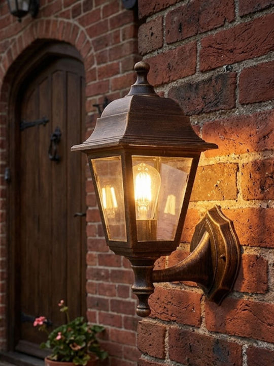 Aca Wall-Mounted Outdoor Lantern E27 IP44