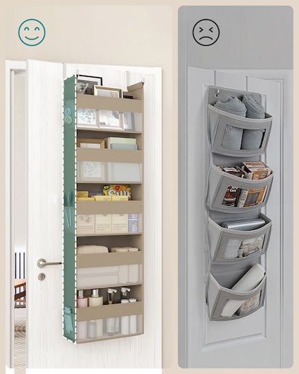 Songmics Door Hanger Metallic 5 Slots 40x15x140cm