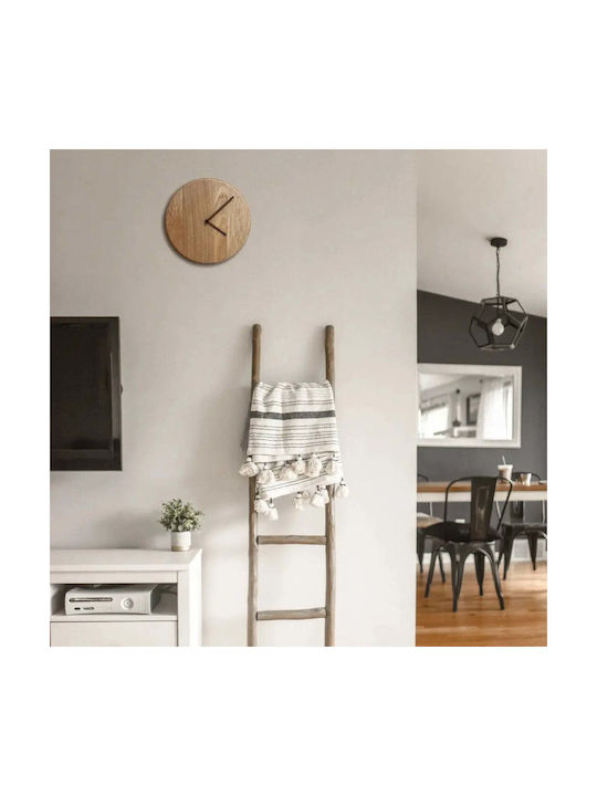 Phos & Gaia Silent Wooden Wall Clock Beige