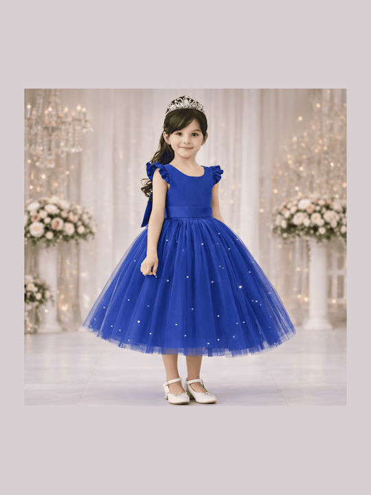 Kinderkleid Ärmellos Blau