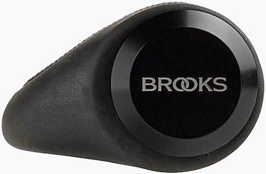 Brooks England Ergonomic Rubber Handlebar Grips Black Size 130/130 Mm
