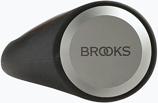 Brooks England Ergonomic Leather Handlebar Grips Brown Size 100/130 Mm