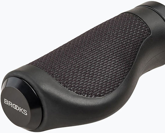 Brooks England Ergonomic Rubber Handlebar Grips Black Size 100/100 Mm
