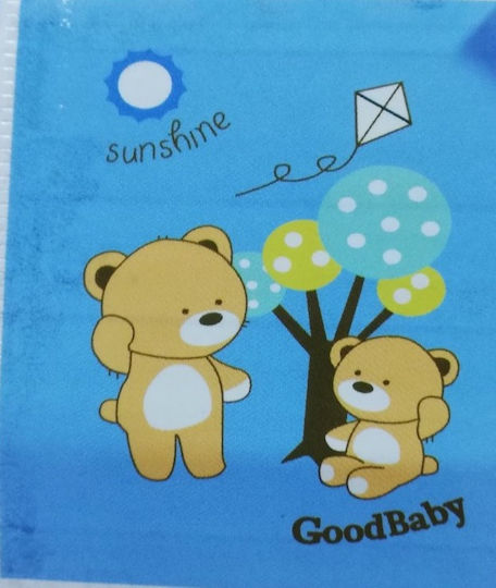 Sunshine Samt Babydecke Wickeltücher für Kinderzimmer Blau 80x90cm