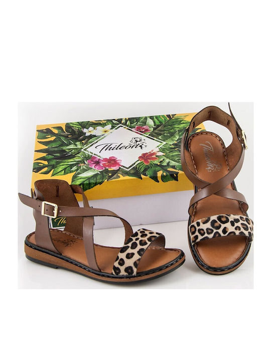 Leather Women's Anatomic Tabac Brown Sandals