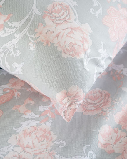 Rythmos Single Coverlet Set Made of Cotton & Polyester Pink 160x240cm 2 Pieces
