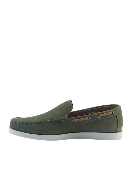 Men's Moccasins In Green Colour