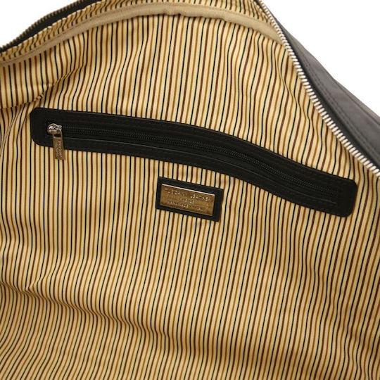 Tuscany Leather Black Leather Sack Voyage