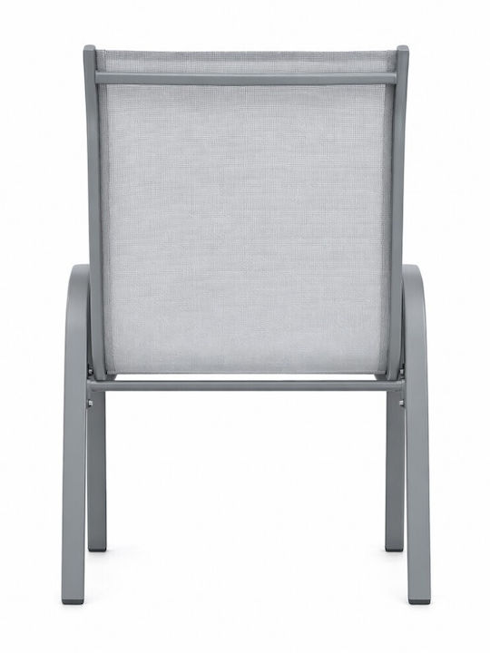 Scaun De Exterior Metalic Gri Deschis 92x54x70cm
