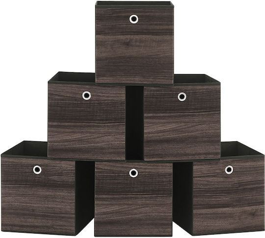 Songmics Stoff Aufbewahrungsbox mit Deckel Schwarz 6 Stück Songmics Stoff Aufbewahrungsbox mit Deckel Schwarz 6 Stück