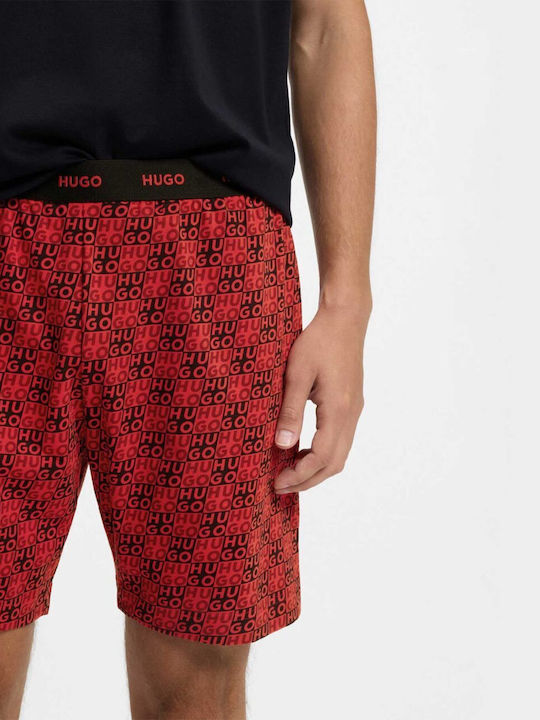 Hugo Sommer Herrenpyjama Baumwollene Hose Open Rote