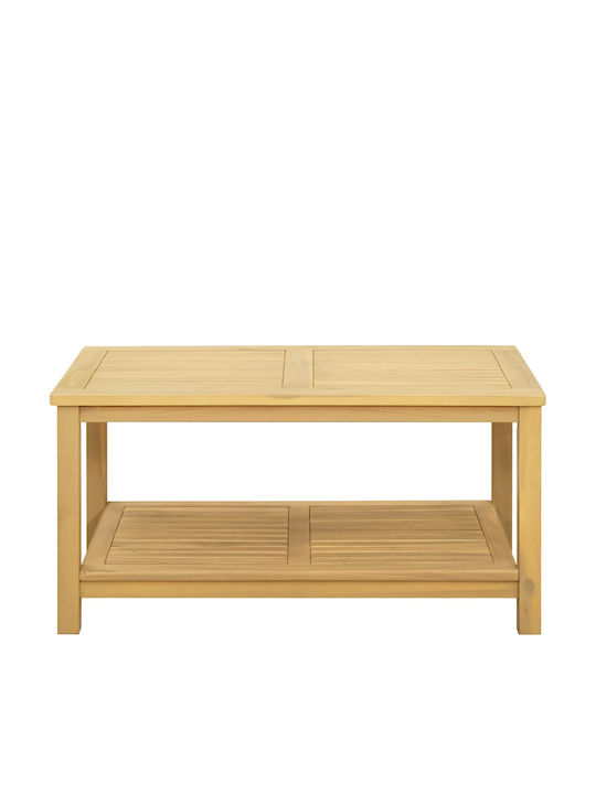 Sitting Room Table for Small Outdoor Spaces Made of Acacia Brown 90x50x45cm