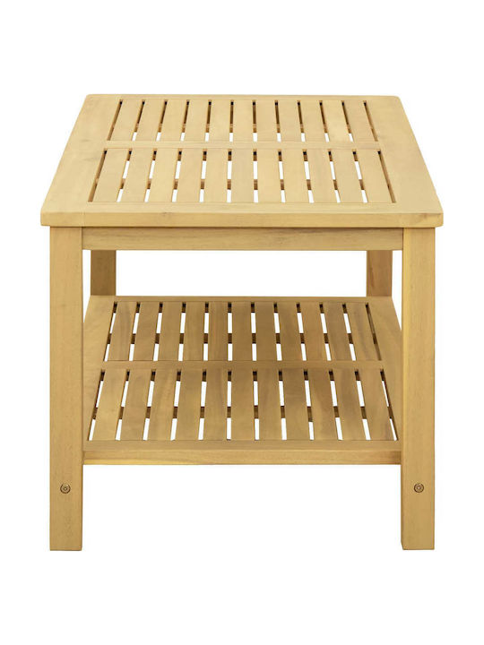 Sitting Room Table for Small Outdoor Spaces Made of Acacia Brown 90x50x45cm