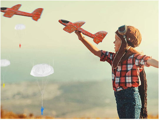 Flying Red Styrofoam Airplane 49x47 Cm Aria Trade
